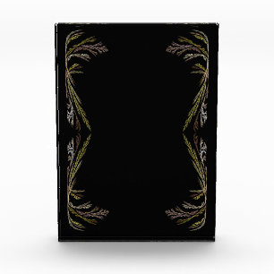 Lavender Grn & Blk Fractal Border Background Award