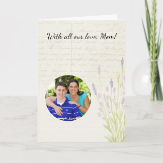 Lavender Growing Vintage Handwriting Mother's Day Card