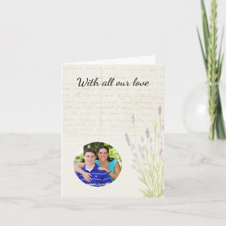 Lavender Growing Vintage Handwriting Mother's Day  Holiday Card
