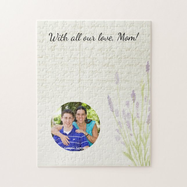 Lavender Growing Vintage Handwriting Mother's Day Jigsaw Puzzle (Vertical)