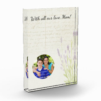 Lavender Growing Vintage Handwriting Mother's Day Photo Block
