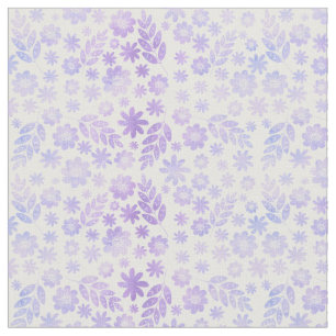 Lavender Hand Drawn Floral Pattern Fabric