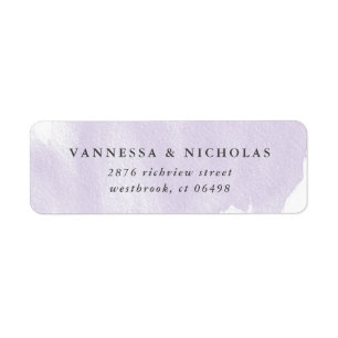 Lavender Hand-painted Watercolor Wash Label