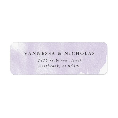 Lavender Hand_painted Watercolor Wash Label