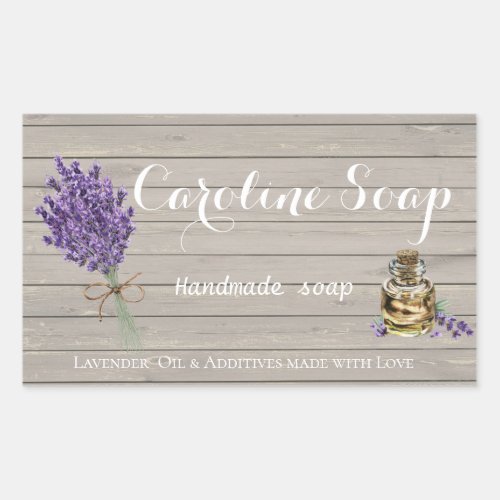 Lavender handmade soap label