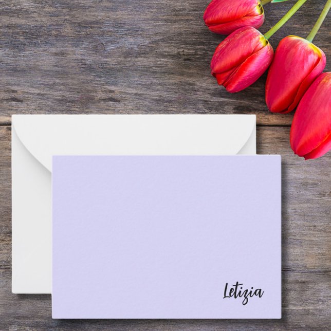 Lavender Handwritten Name Note Cards (Creator Uploaded)