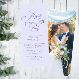 Lavender Happily Ever After Photo Reception Invitation