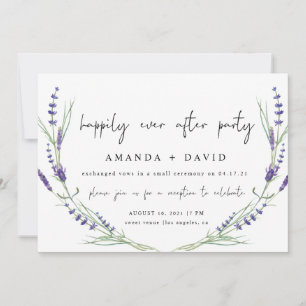 Lavender Happily Ever After Wedding Reception  Invitation