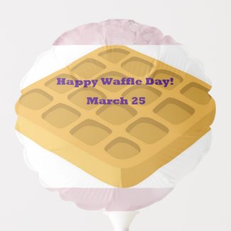 Lavender Happy Waffle Day! Balloon Lavender Back