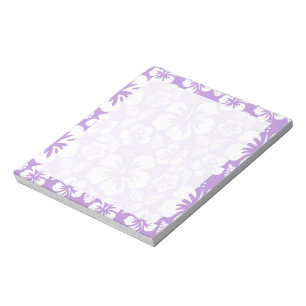 Lavender Hawaiian Tropical Hibiscus Notepad