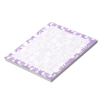 Lavender Hawaiian Tropical Hibiscus Notepad by Baby_Shower_Boutique at Zazzle