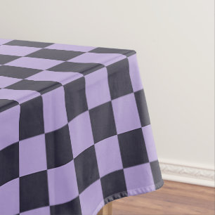 Lavender haze checkerboard pattern tablecloth