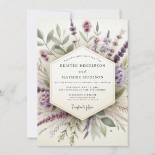 Lavender Hazy Botanical Wedding Invitation