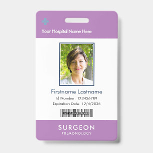 Lavender Health Care Company Logo Photo Clip Name Badge