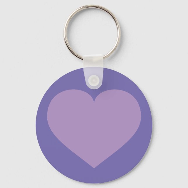 Lavender heart keychain (Front)