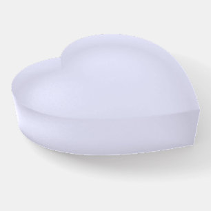 Lavender Heart-Shaped Glass Paperweight for Office