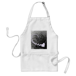 Lavender Heart Swirls Adult Apron