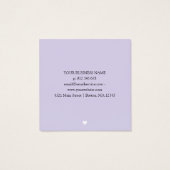 Lavender Heart Thank You For Order (Back)