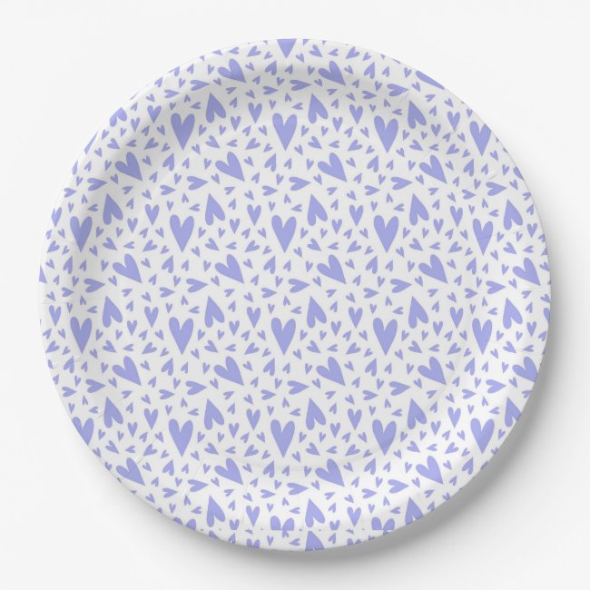 Lavender Hearts | Baby Shower Paper Plates