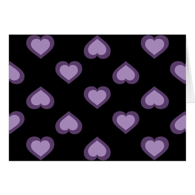 Lavender Hearts Pattern Cards (Front Horizontal)
