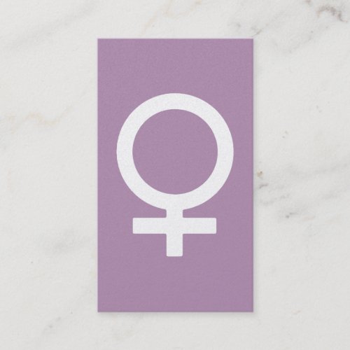 Lavender Herb Female Symbol Business Card