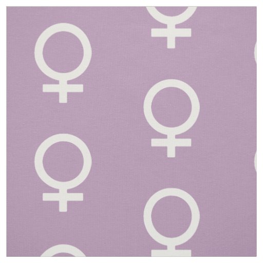 Lavender Herb Female Symbol Fabric