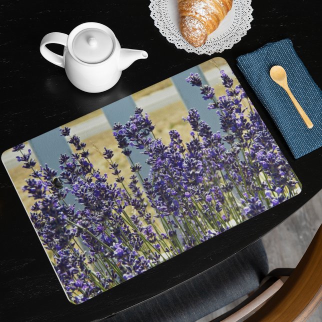 Lavender Herb Garden Floral Placemat (In Situ Table Setting)