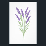 Lavender Herb Stationery<br><div class="desc">Flowers are given by God to enhance the beauty of our Nature.</div>