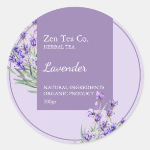 Lavender Herbal Tea Business Label
