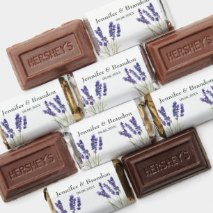 Lavender Herbs Greenery Watercolor Rustic Wedding Hershey's Miniatures