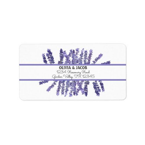 Lavender Herbs Violet Botanical Greenery  Label