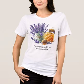 Lavender Honey / Bee Sweet Floral T-Shirt Tri-Blend Shirt