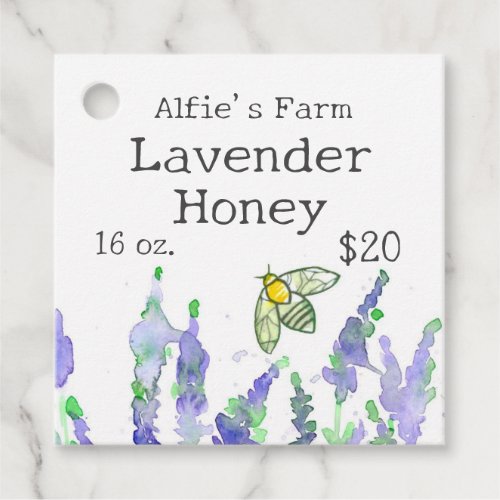 Lavender Honey Beekeeper Apiary Canning Jar Favor Tags