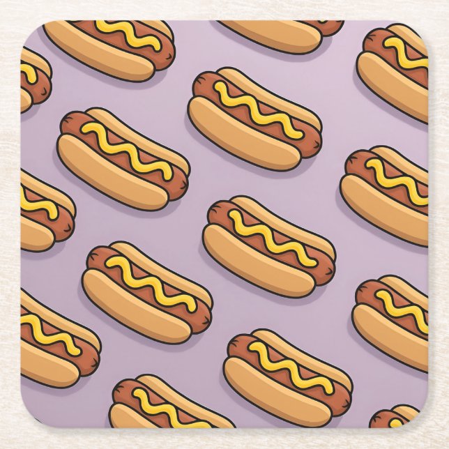 Lavender Hot Dogs Coaster Set (Front)