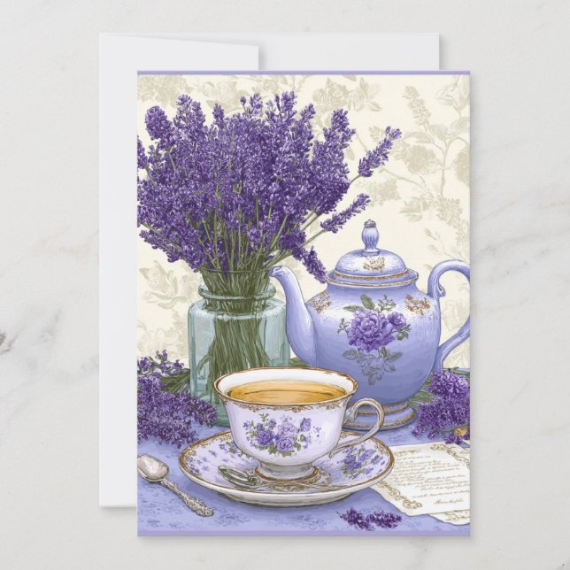 Lavender Hour | Floral Calm  Invitation (Front)