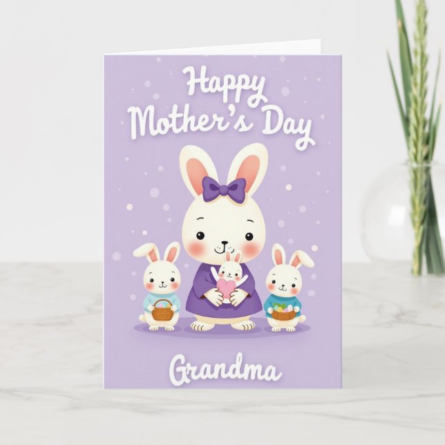 Lavender Hues Grandmas Day Card (Front)