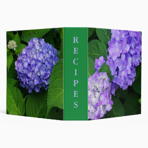 Lavender Hydrangea 3 Ring Binder