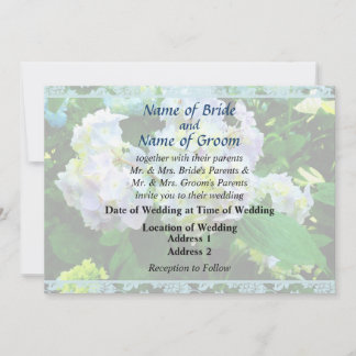 Lavender Hydrangea in the Garden Invitation