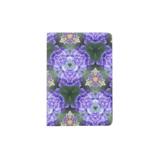 Lavender Hydrangea Kaleidoscope Passport Holder
