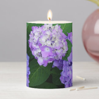 Lavender Hydrangea Pillar Candle