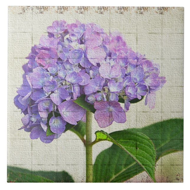 Lavender Hydrangea Tile (Front)