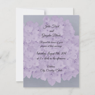 Lavender Hydrangea Wedding Invitation