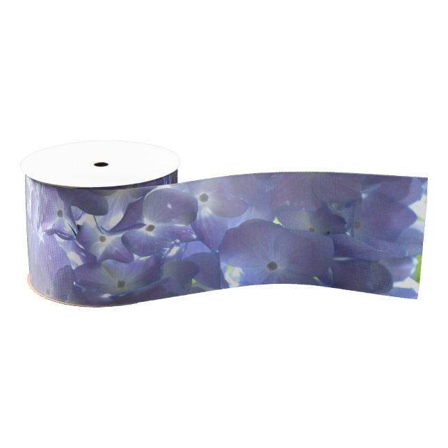 Lavender hydrangeas grosgrain ribbon (Spool)