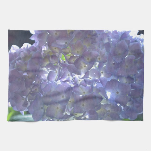 Lavender Hydrangeas Kitchen Towel (Horizontal)