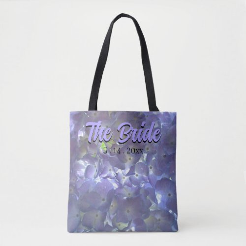 Lavender Hydrangeas purple floral the Bride Tote Bag