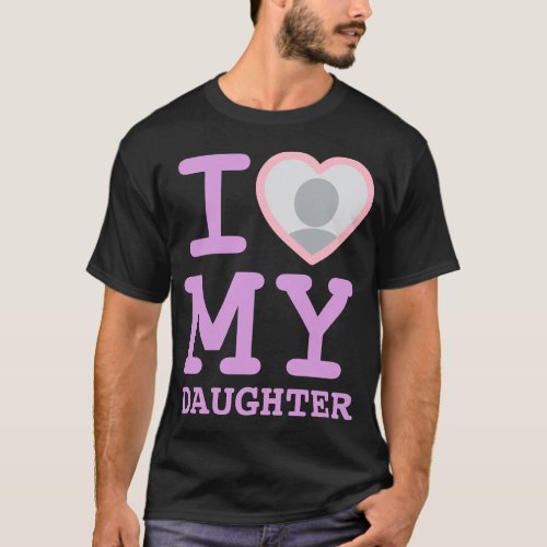 lavender i love my daughter  Funny Fathers Day T_Shirt