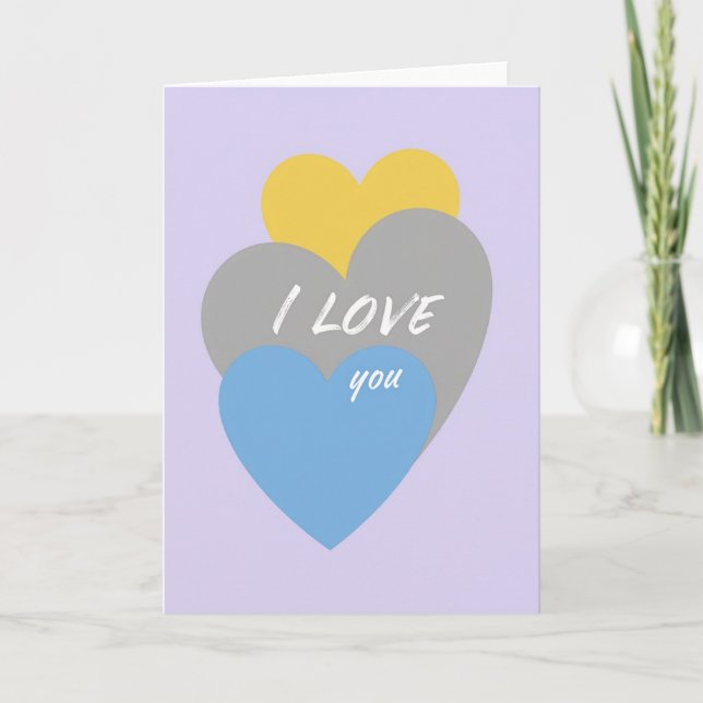 Lavender I Love You Card (Front)