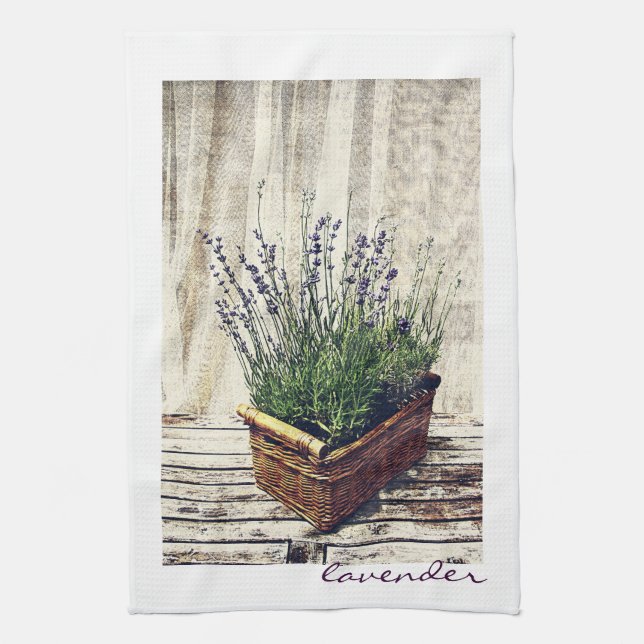 lavender in a basket towel (Vertical)