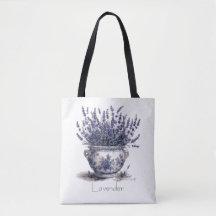 Lavender in Delft Blue, customizable