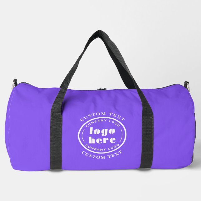 Lavender Indigo Company Logo Business Promotion Duffle Bag (Front)